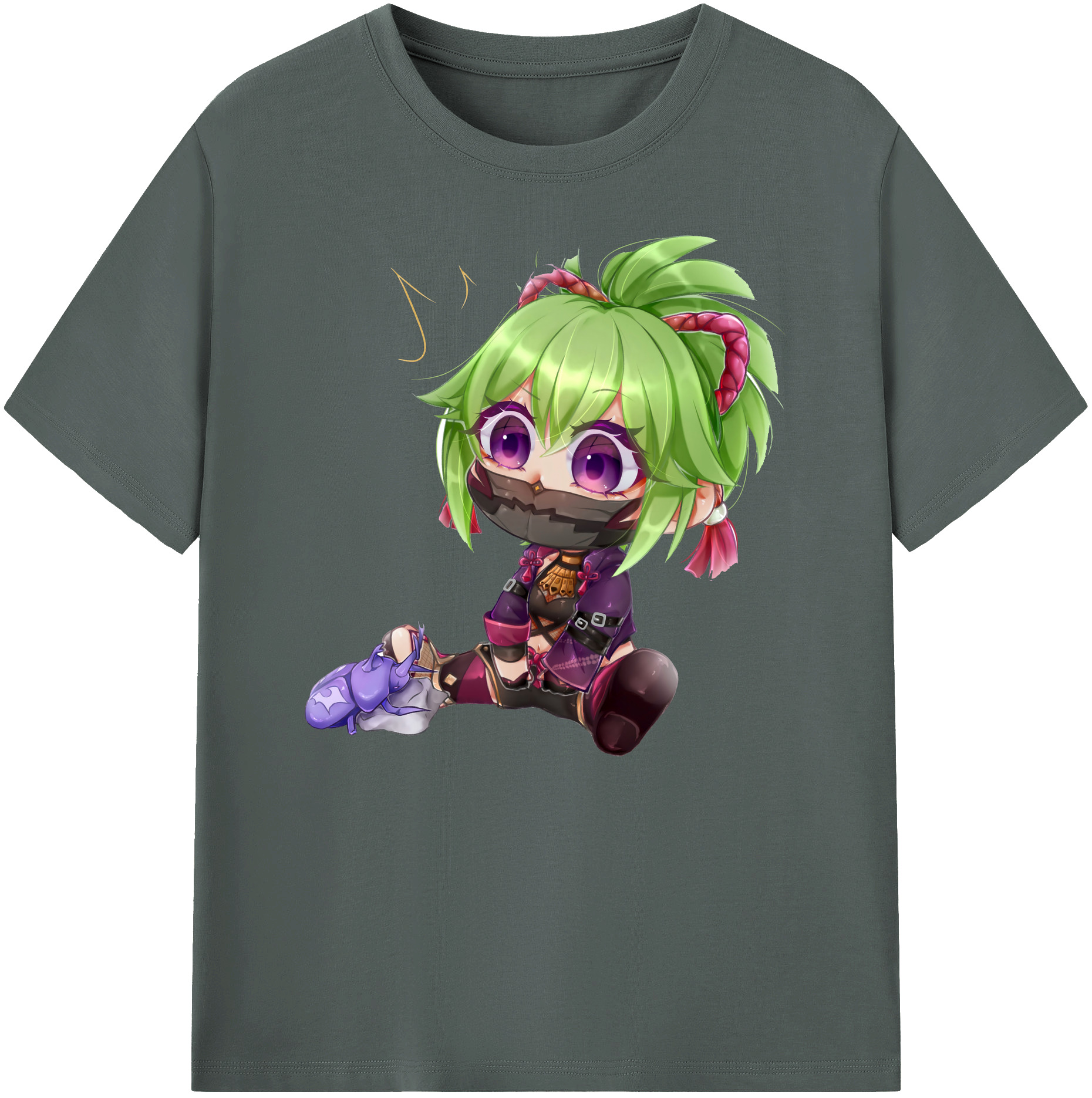 げんし神  久岐忍 くき しのぶ genshin Kuki Shinobu 綿100％ メンズ半袖Tシャツ｜肌触りやわらか＆通気性